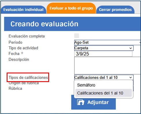 imagen tipo de calificaciones
