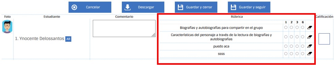 Imagen del tipo de rúbricas
